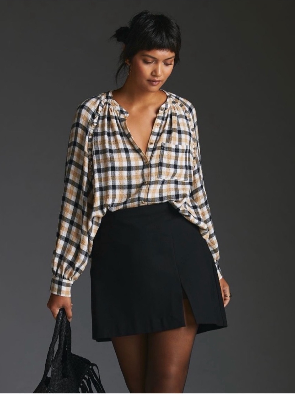 Anthropologie PILCRO Plaid Buttondown